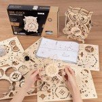 Owl Clock 3D Wooden Puzzle DIY Kit