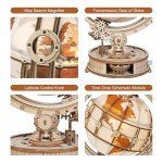3D Wooden Puzzle Globe with LED Stand