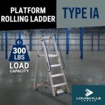 Louisville 8-Foot Aluminum Rolling Platform Ladder