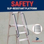Louisville 8-Foot Aluminum Rolling Platform Ladder