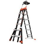Adjustable Fiberglass Step Ladder - 6 to 10 ft