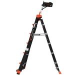 Adjustable Fiberglass Step Ladder - 6 to 10 ft