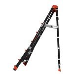 Adjustable Fiberglass Step Ladder - 6 to 10 ft