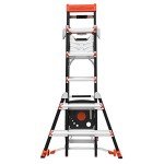 Adjustable Fiberglass Step Ladder - 6 to 10 ft