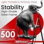 Compact Folding Step Ladder with Anti-Slip Pedal