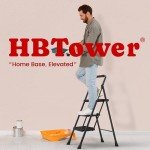 Compact Folding Step Ladder with Anti-Slip Pedal