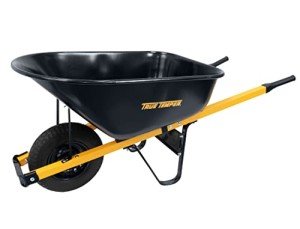True Temper 6 Cu. Ft Steel Wheelbarrow with Flat-Free Tire