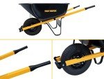 True Temper 6 Cu. Ft Steel Wheelbarrow with Flat-Free Tire