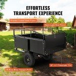 VEVOR Heavy Duty ATV Dump Cart - 750 lbs Capacity