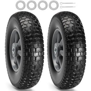 VEVOR 10" Solid Rubber Tire Wheels - 2 Pack