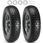 VEVOR 10" Solid Rubber Tire Wheels - 2 Pack