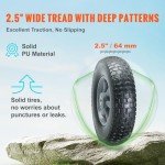 VEVOR 10" Solid Rubber Tire Wheels - 2 Pack