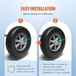 VEVOR 10" Solid Rubber Tire Wheels - 2 Pack