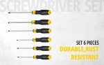 Stanley 6-Piece Cushion Grip Screwdriver Set