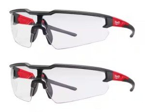 Milwaukee Anti-Fog Safety Glasses - Black/Red Frame