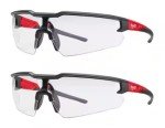 Milwaukee Anti-Fog Safety Glasses - Black/Red Frame