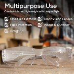 BISON LIFE Clear Safety Glasses - 12 Pack
