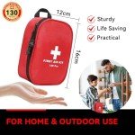 130-Piece Emergency First Aid Kit for Travel
