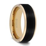 Gold Plated Tungsten Wedding Ring for Men