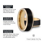 Gold Plated Tungsten Wedding Ring for Men