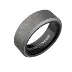 Ridge Stonewashed Titanium Comfort Fit Wedding Band