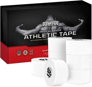 Hampton Adams Athletic Tape - Rigid, No Sticky Residue 8-Pack
