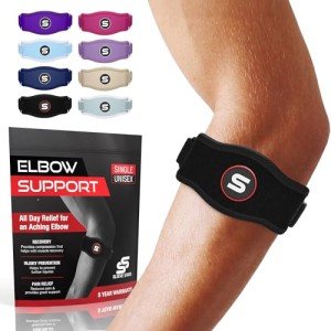 Tennis Elbow Brace for Pain Relief - Black