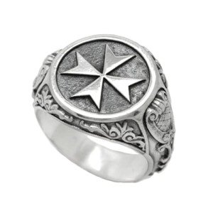 Knights Hospitaller Sterling Silver Signet Ring