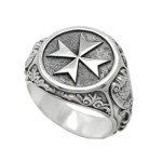 Knights Hospitaller Sterling Silver Signet Ring