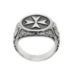 Knights Hospitaller Sterling Silver Signet Ring