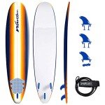 Wavestorm 8ft Classic Longboard Surfboard - Orange Burst