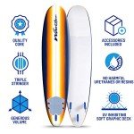 Wavestorm 8ft Classic Longboard Surfboard - Orange Burst