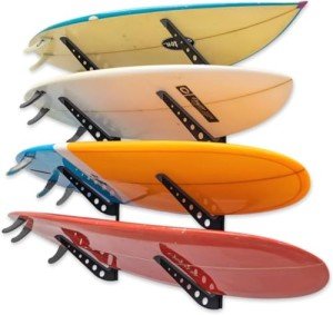 Adjustable Black Surfboard & Snowboard Wall Rack