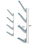 Adjustable Black Surfboard & Snowboard Wall Rack