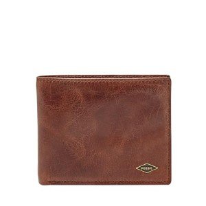 Fossil Men's Ryan Dark Brown RFID Bifold Wallet