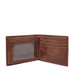 Fossil Men's Ryan Dark Brown RFID Bifold Wallet