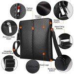 YumSur Men's Leather Messenger Crossbody Shoulder Bag