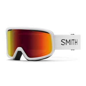 Smith Frontier Goggles with Replaceable Lens – White/Red