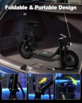 Foldable Electric Scooter with Seat & Basket