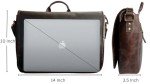 Dark Brown Leather Messenger Bag for Men