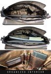Dark Brown Leather Messenger Bag for Men