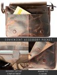 Dark Brown Leather Messenger Bag for Men