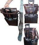Dark Brown Leather Messenger Bag for Men