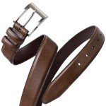 Allen Edmonds Men's Coffee Leather Dress Belt – Wide