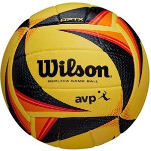 Wilson AVP OPTX Official Size Volleyball - Yellow/Black/Red