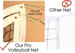 Heavy-Duty Outdoor Volleyball Net with Steel Cable