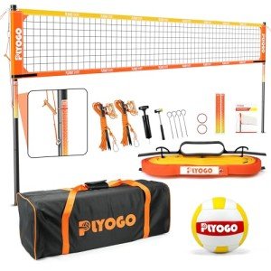 Portable Heavy-Duty Volleyball Net Set for Outdoors