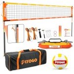 Portable Heavy-Duty Volleyball Net Set for Outdoors
