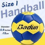 Conderyang Size 1 PU Handball with Pump – Blue/Yellow