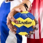 Conderyang Size 1 PU Handball with Pump – Blue/Yellow